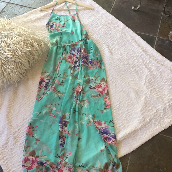 L'ATISTE NWOT Hawaiian Print T Back Summer Dress - Picture 3 of 8